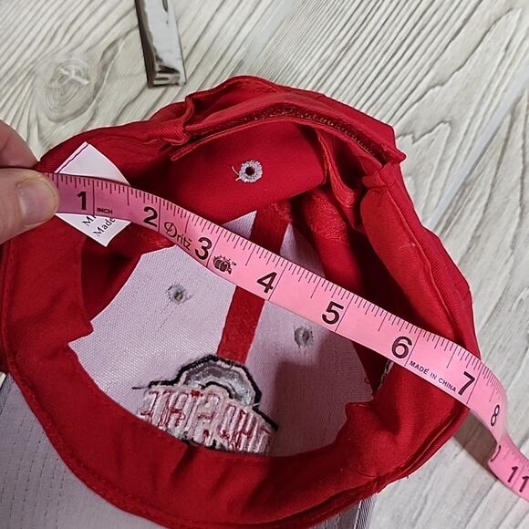 Ohio State OSU Buckeyes Adjustable Unisex Hat Red & Grey - Picture 7 of 7